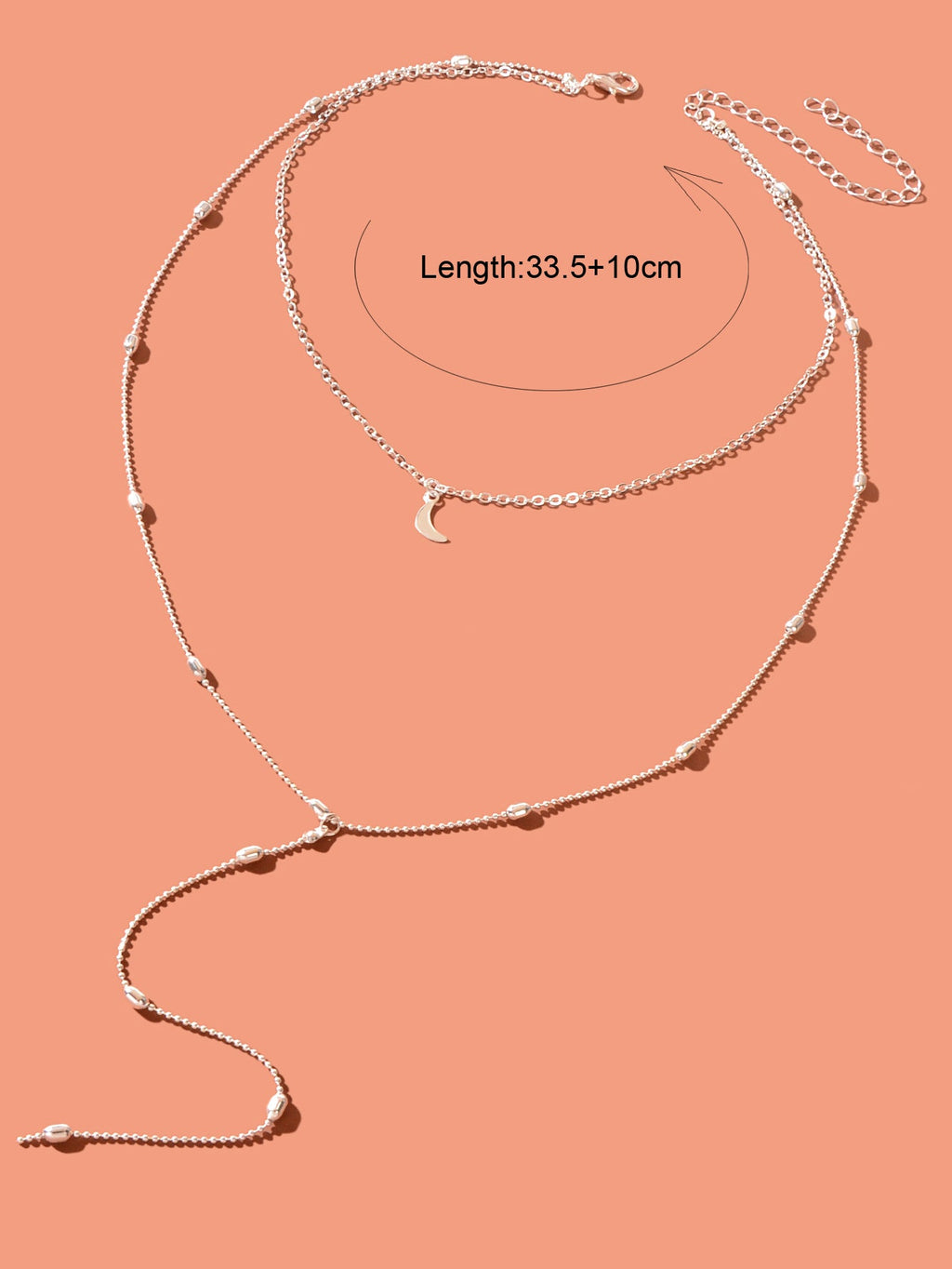 Long Y-Drop Necklace New Fashion Moon Choker Lariat Collar Dainty Jewellery
