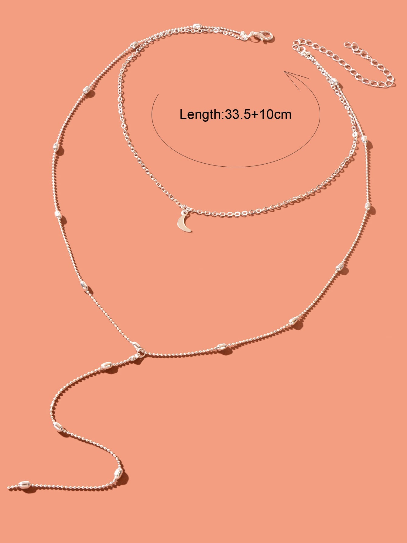 Long Y-Drop Necklace New Fashion Moon Choker Lariat Collar Dainty Jewellery
