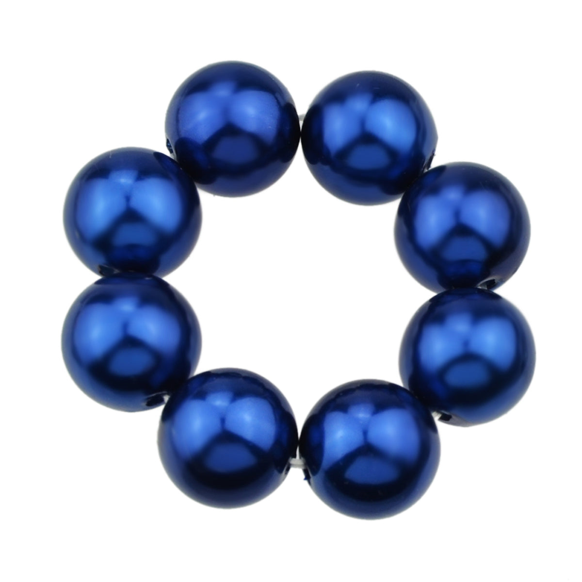 Beads Elastic Hair Band - Gold/white/blue/silver