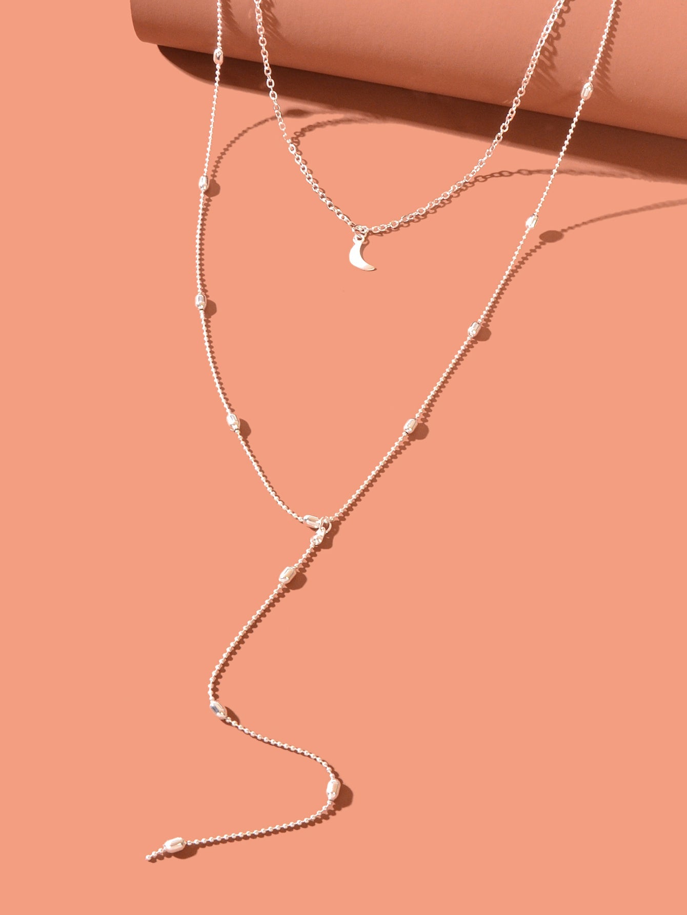 Long Y-Drop Necklace New Fashion Moon Choker Lariat Collar Dainty Jewellery