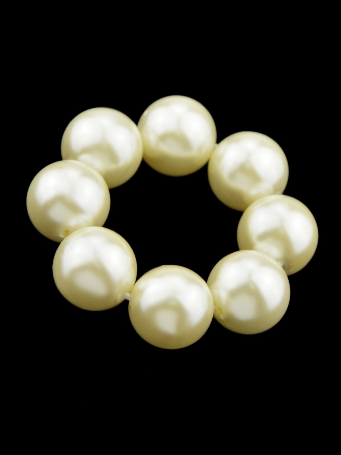 Beads Elastic Hair Band - Gold/white/blue/silver