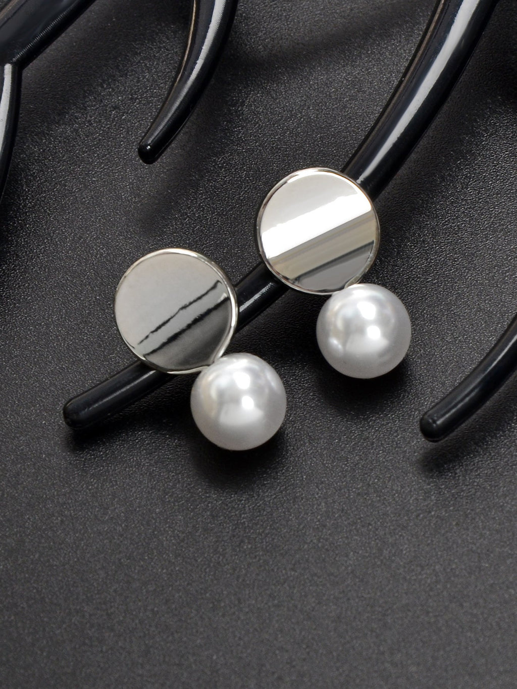 Dainty Round Gold Metal Pearl Daily Wear Stud Earrings Great Jewelry for Dating