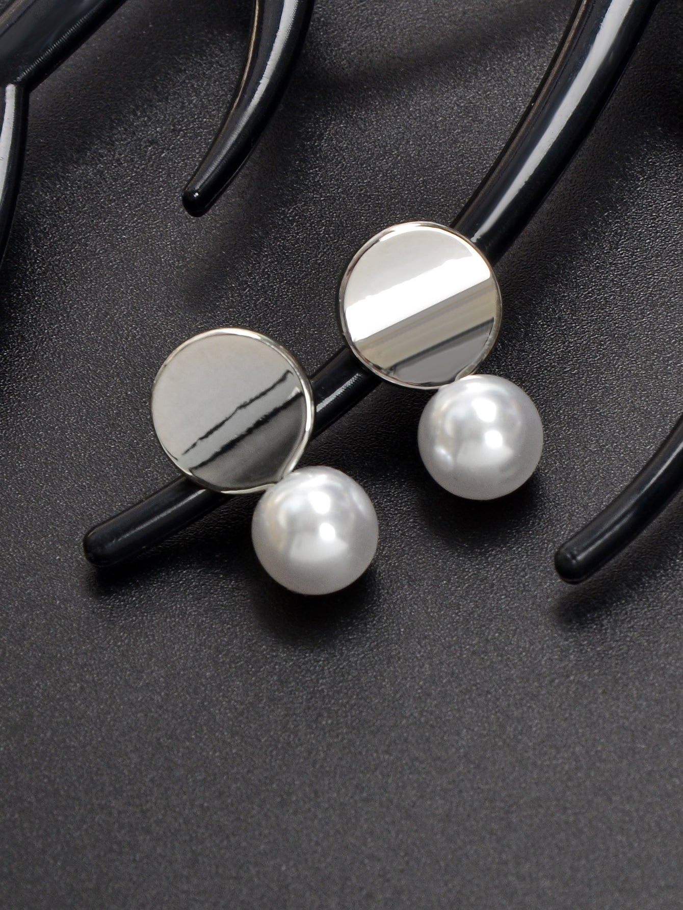 Dainty Round Gold Metal Pearl Daily Wear Stud Earrings Great Jewelry for Dating