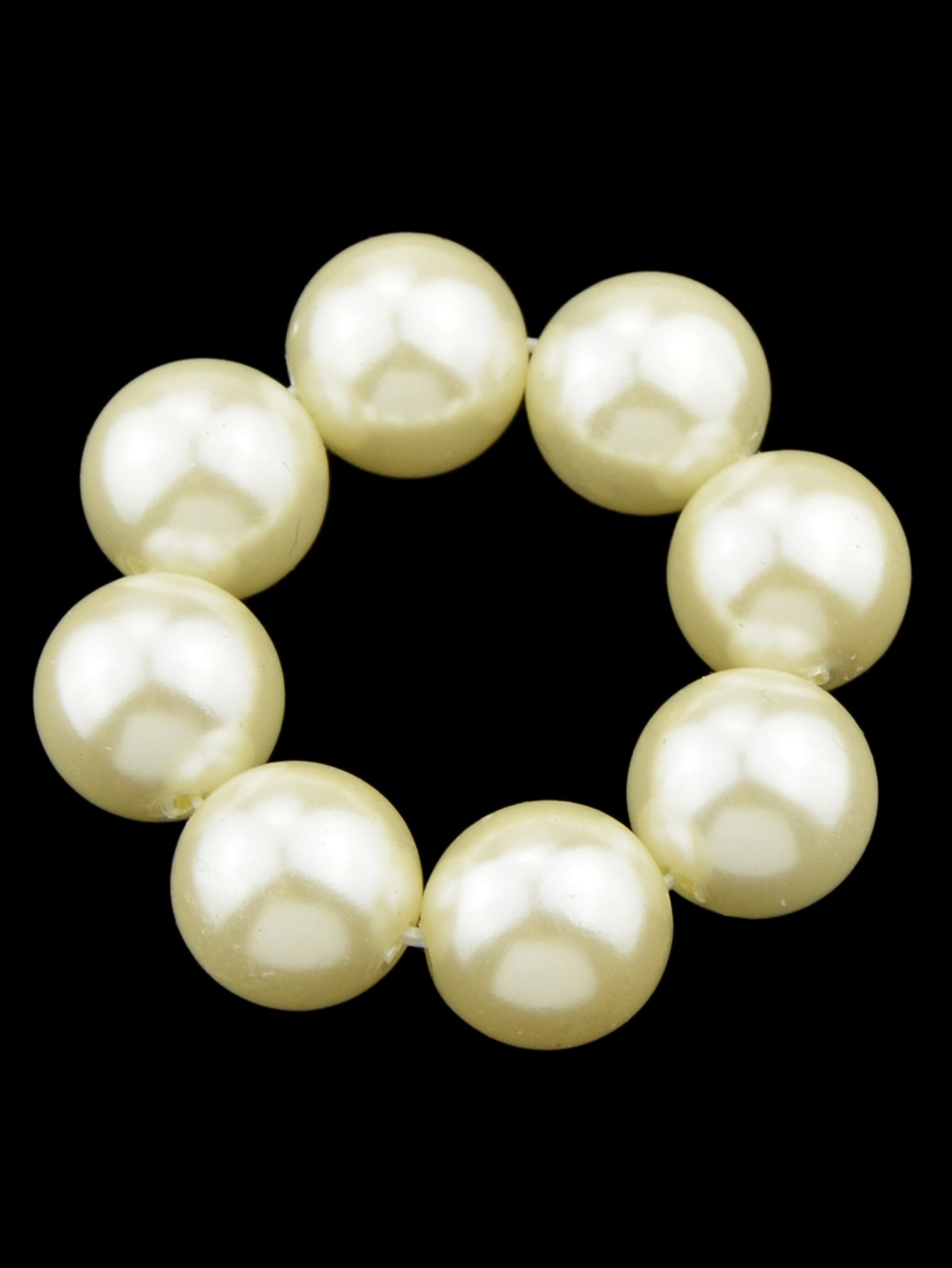 Beads Elastic Hair Band - Gold/white/blue/silver