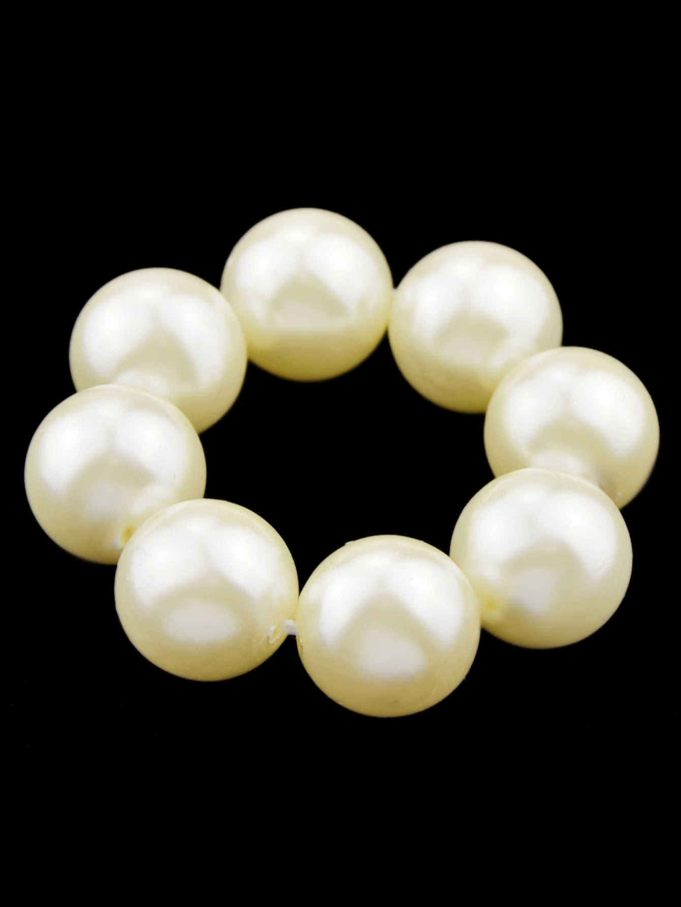 Beads Elastic Hair Band - Gold/white/blue/silver