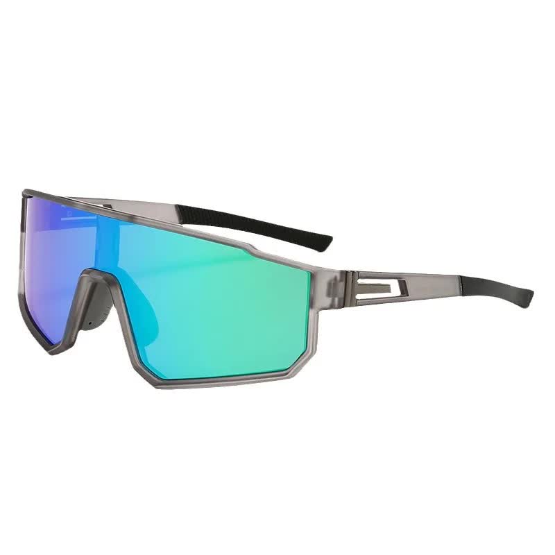 Sporty Polarized Sunglasses - Gray & Green