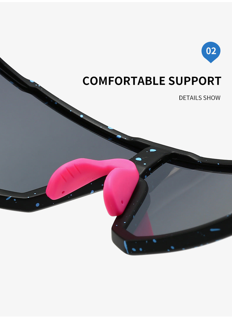 Sporty Polarized Sunglasses - Black